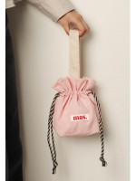 韓國Masmarulez - Solid string bag _ Baby pink